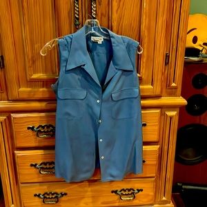 Silk rayon sleeveless work blouse